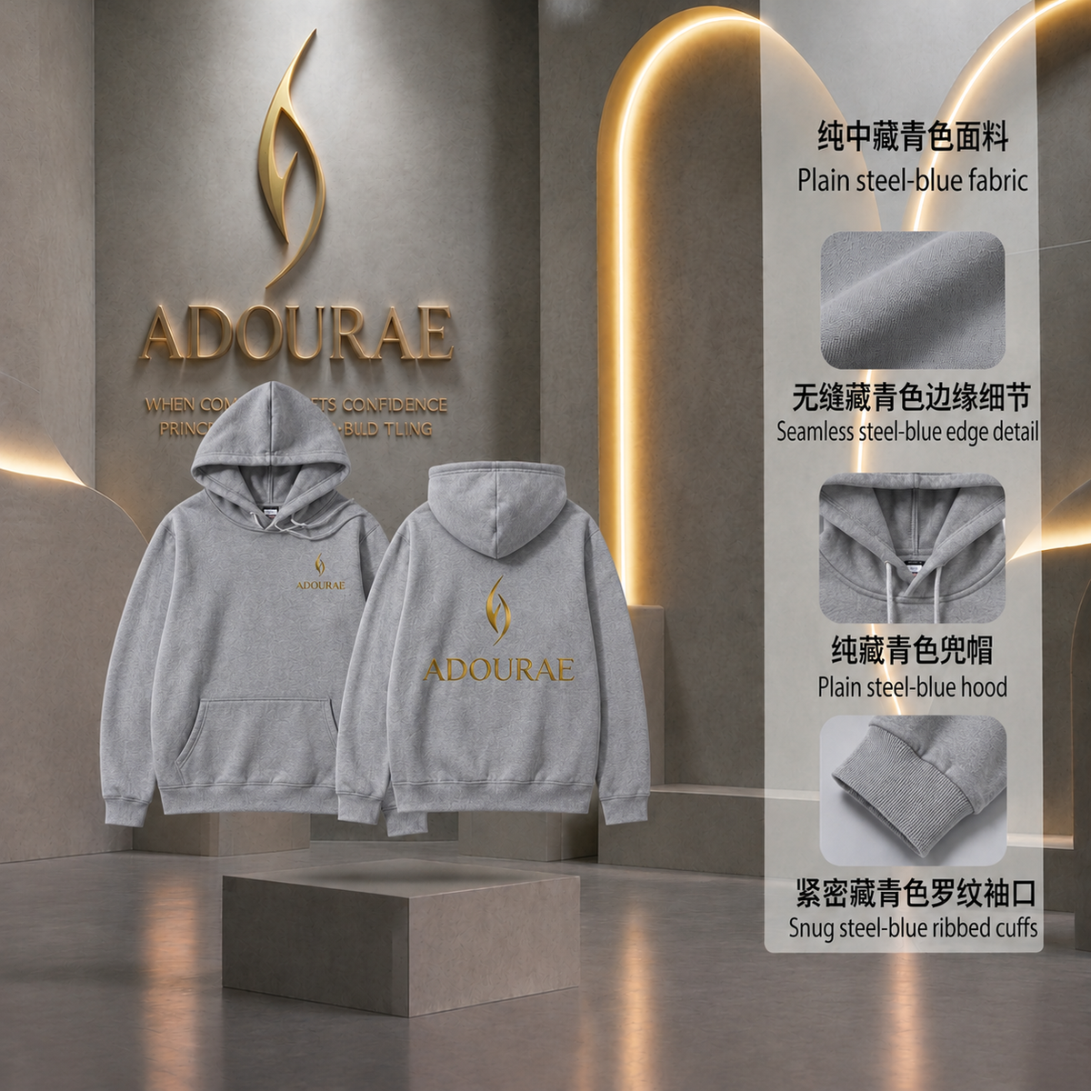 Custom Logo Hoodie – Personalized Sweatshirt for Men & Women | ADOURAE