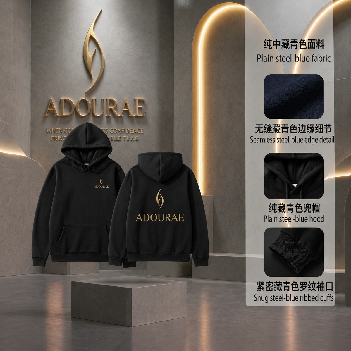 Custom Logo Hoodie – Personalized Sweatshirt for Men & Women | ADOURAE