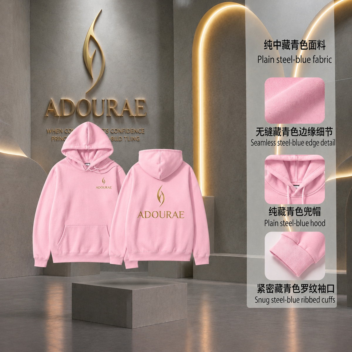 Custom Logo Hoodie – Personalized Sweatshirt for Men & Women | ADOURAE