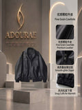 Women’s Cropped Faux Leather Jacket – Retro Vintage Moto Biker Coat | ADOURAE