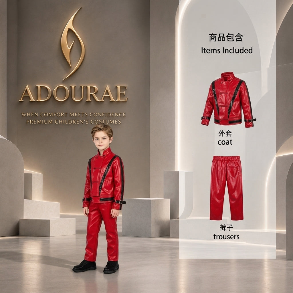 Michael Jackson Kids Costume – Thriller Dance Outfit for Boys & Girls | Halloween & Birthday Party