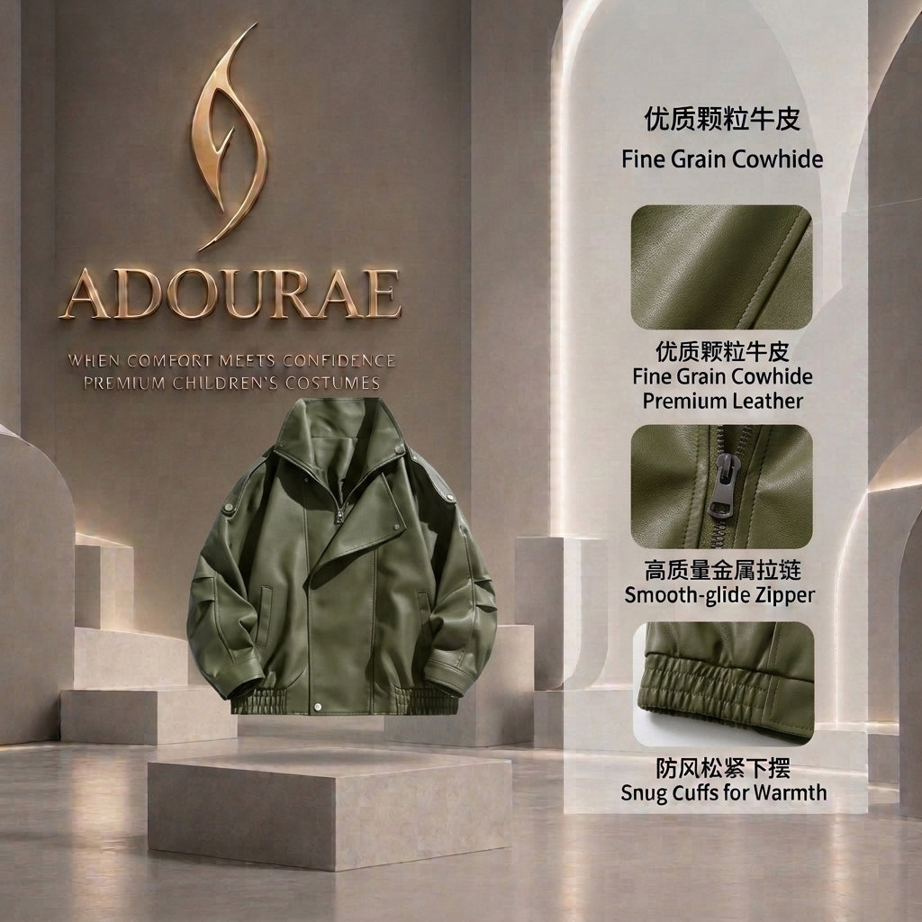 Men’s Leather Jacket – Windproof Outdoor Autumn & Winter Coat | ADOURAE