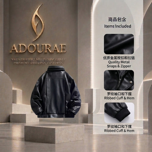 Men’s Leather Jacket – Windproof Outdoor Autumn & Winter Coat | ADOURAE