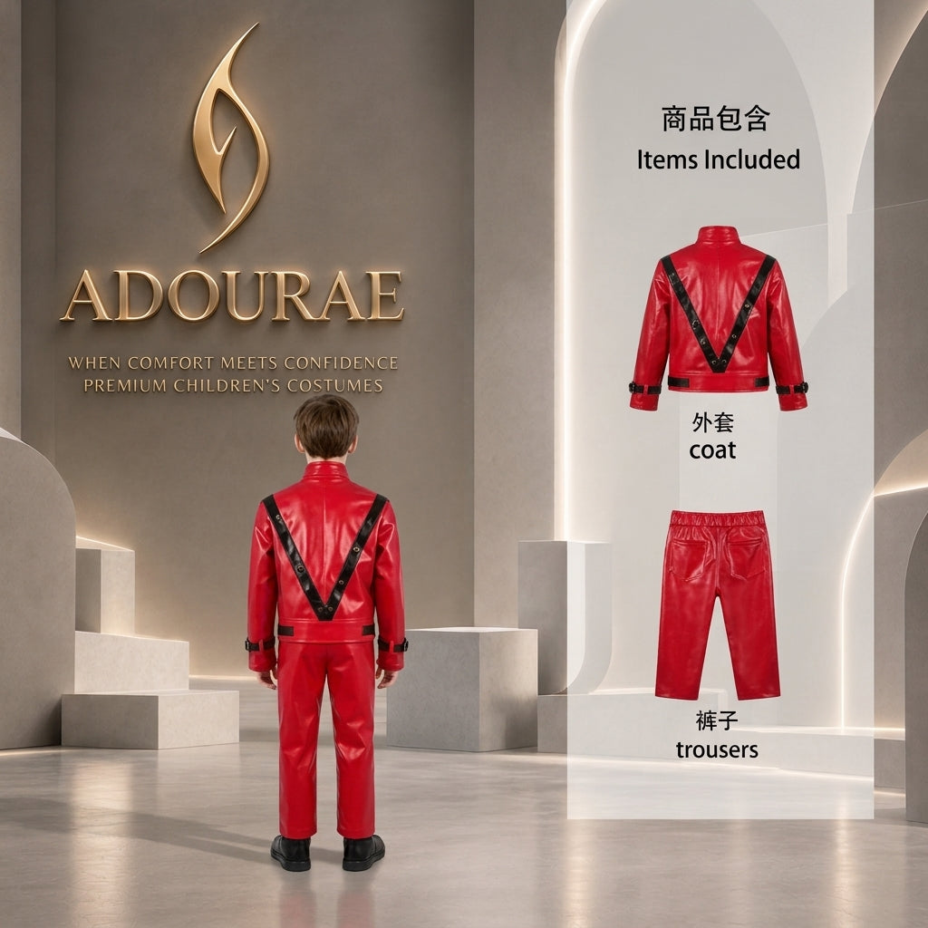 Michael Jackson Kids Costume – Thriller Dance Outfit for Boys & Girls | Halloween & Birthday Party