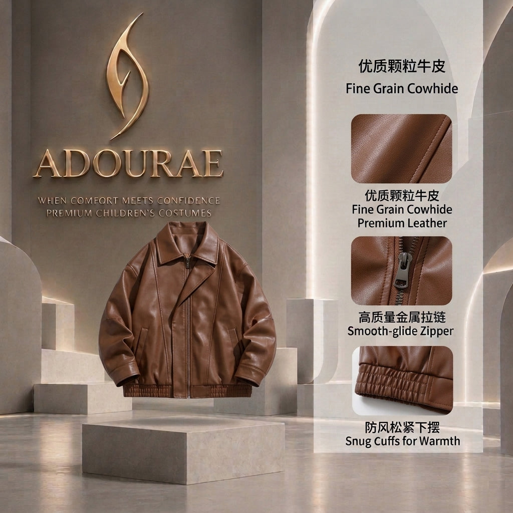 Men’s Leather Jacket – Windproof Outdoor Autumn & Winter Coat | ADOURAE