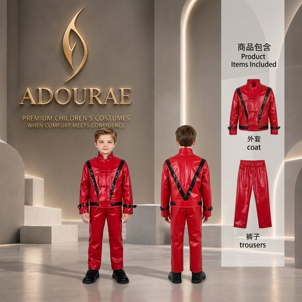 Michael Jackson Kids Costume – Thriller Dance Outfit for Boys & Girls | Halloween & Birthday Party