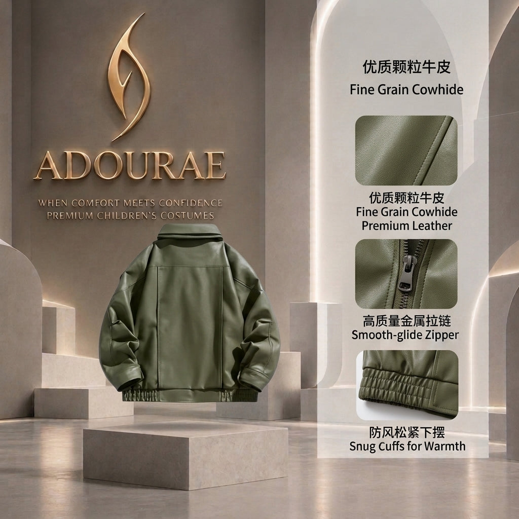 Men’s Leather Jacket – Windproof Outdoor Autumn & Winter Coat | ADOURAE