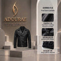 Men’s Slim Fit Leather Jacket – Motorcycle Biker Jacket with Zipper | ADOURAE